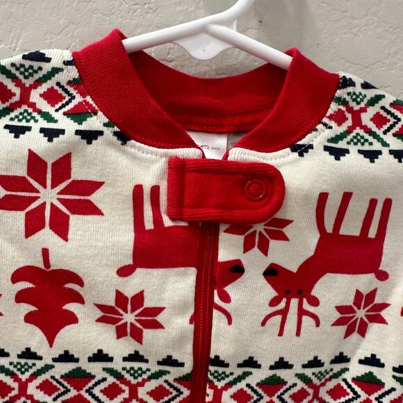 Hanna Andersson Dear Deet Holiday Zipper Sleeper Pajamas - Picture 3 of 8